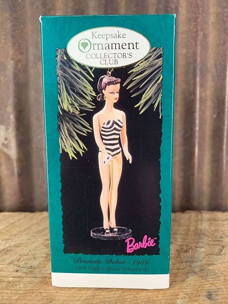 Hallmark Keepsake Ornament Club Exclusive Brunette Debut Barbie 1959 | Amazon (US)