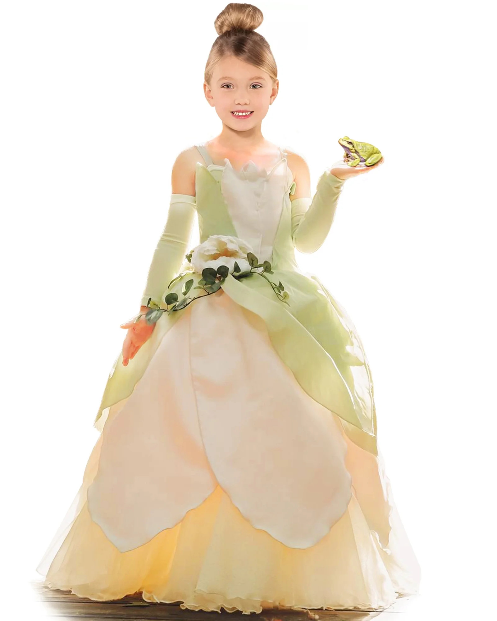 CQDY Princess Tiana Costume for Girls Princess Tiana Dress Princess and the Frog Costume with Sle... | Walmart (US)
