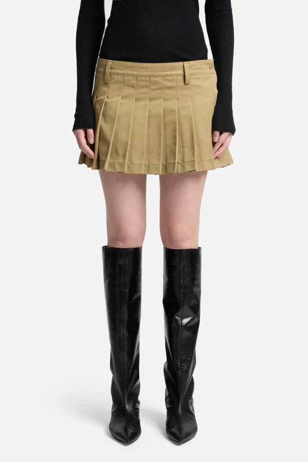 Comfort Twill Pleated Mini Skirt | 7 For All Mankind