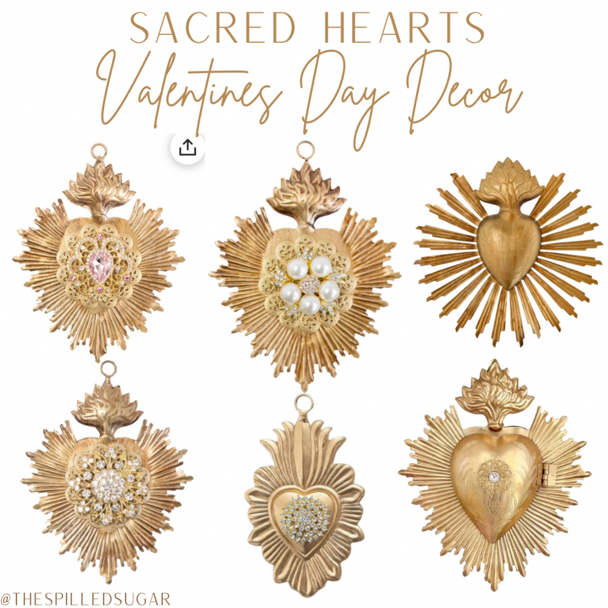 Everyone always asks me where my gold sacred hearts are from because they are so darn gorgeous! Grab yours now before they sell out!

Milagro hearts, Valentine’s Day decor, glam decor, grand millennial, transitional home, traditional home decor

#LTKhome #LTKfindsunder50 #LTKSeasonal
