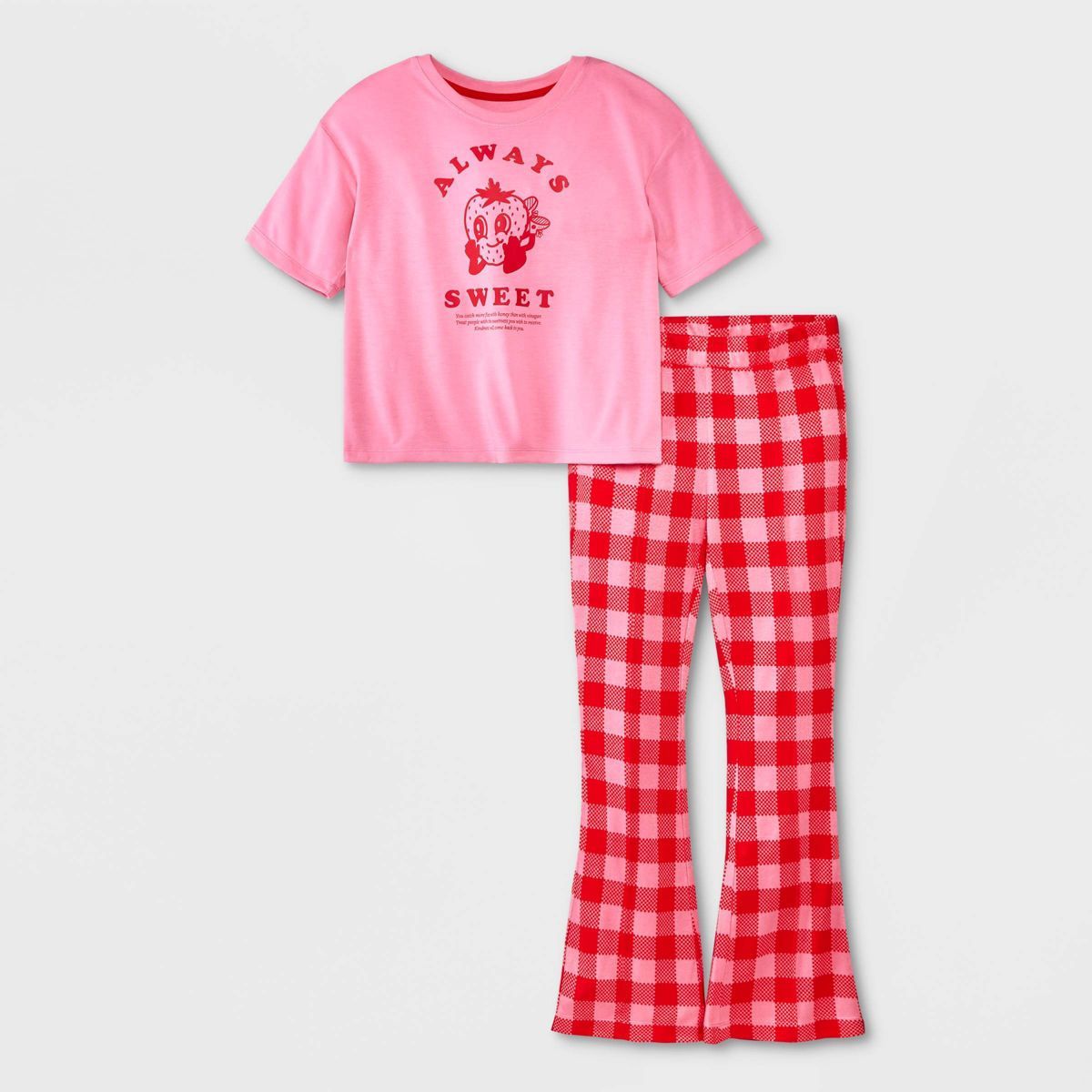 Girls' Short Sleeve Flare Pants Pajama Set - art class™ | Target
