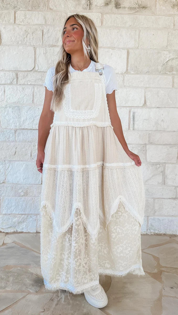 In Love Natural Overall Dress | CK Squared Boutique