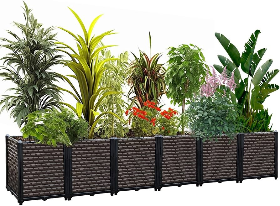 Large Planters for Outdoor Plants - Deepened 20" H, Raised Beds for Gardening Self Watering, Elev... | Amazon (US)