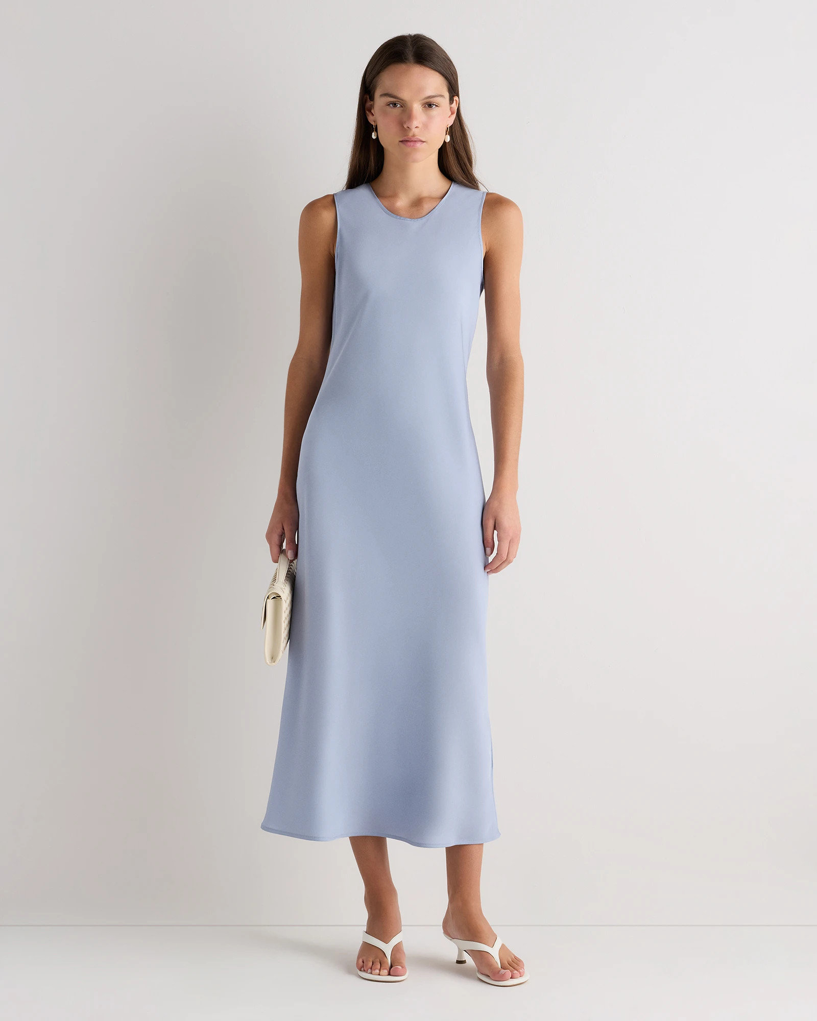 Washable Stretch Silk Tank Midi Dress | Quince