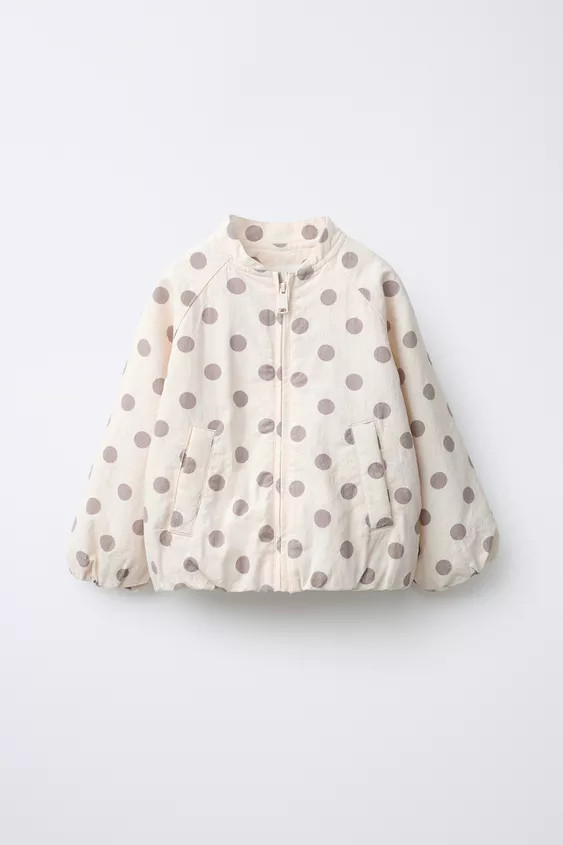 POLKA DOT QUILTED BOMBER JACKET | Zara UK