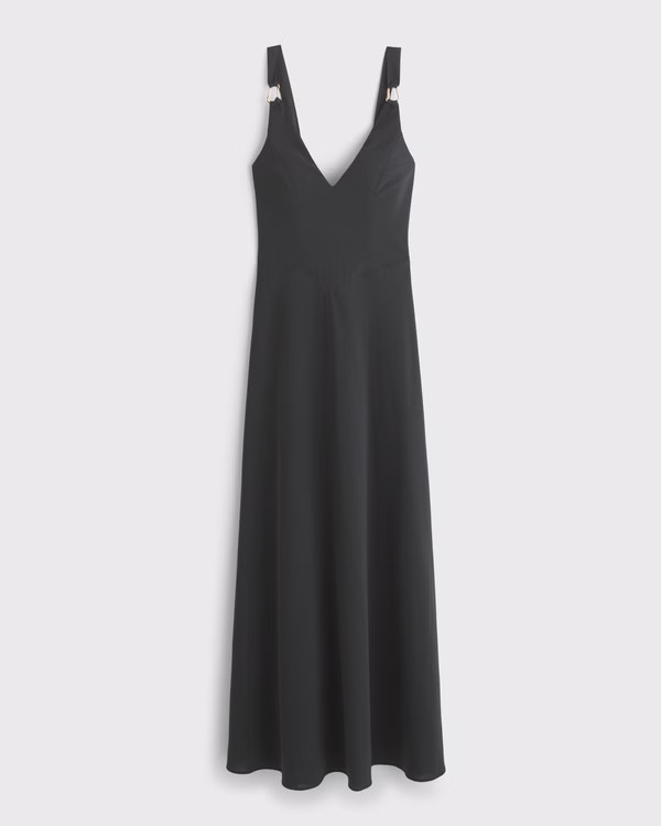 Dipped-Waist Hardware Maxi Dress | Abercrombie & Fitch (US)