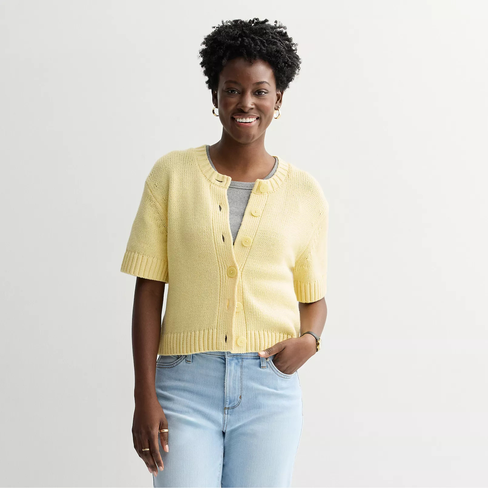 Women's Sonoma Goods For Life® Short Sleeve Sweater | Kohl's