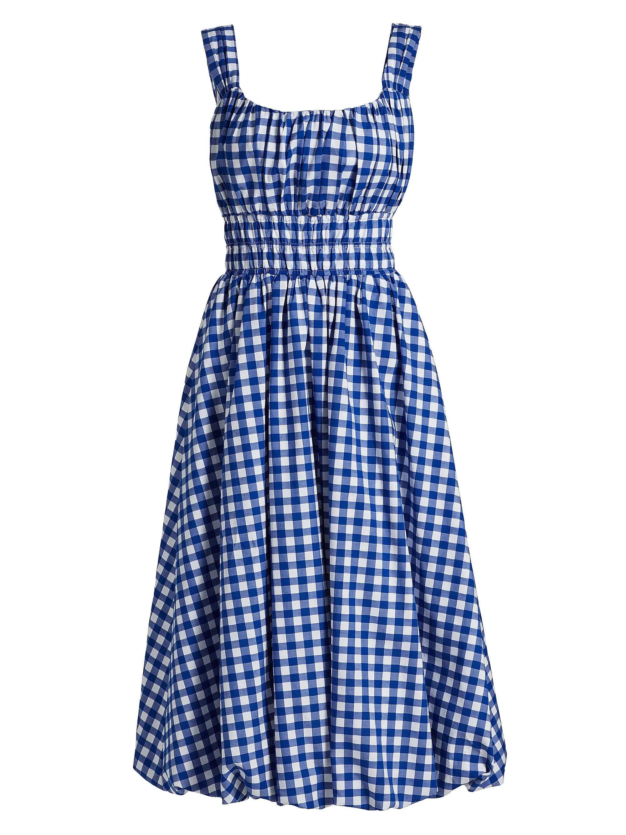 Neci Gingham Cotton Scoopneck Midi-Dress | Saks Fifth Avenue