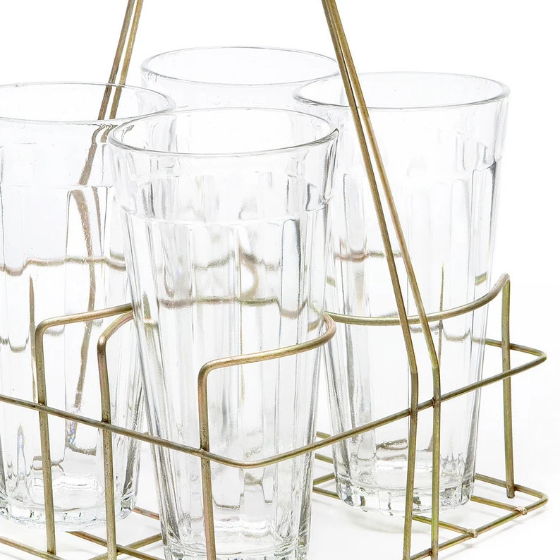 Chai Set Rack with 4 Large Glasses | Etsy (Global)