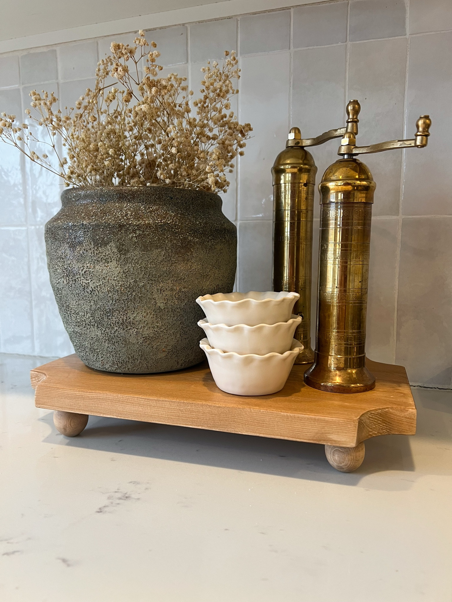 Spring McGee & co launch! Love these small scalloped bowls! Spring kitchen styling, countertop styling, home decor, brass salt and pepper mills, European farmhouse decor, modern organic transitional kitchen Homebyjulianne 

#LTKFindsUnder50 #LTKSeasonal #LTKFindsUnder100