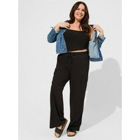 Wide-Leg Wide Leg Cargo Pant in Black | Torrid (US & Canada)