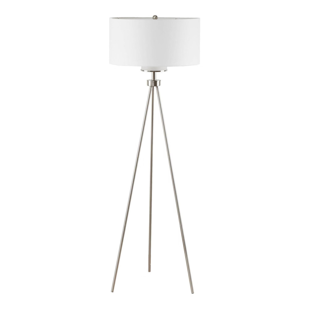 64.5"" Pacific Tripod Metal Floor Lamp Silver | Target
