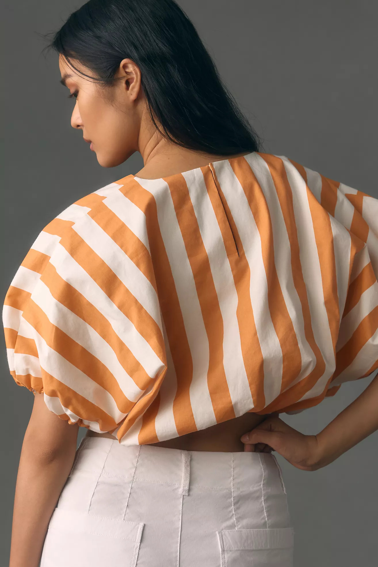 English Factory Striped Balloon Top | Anthropologie (US)