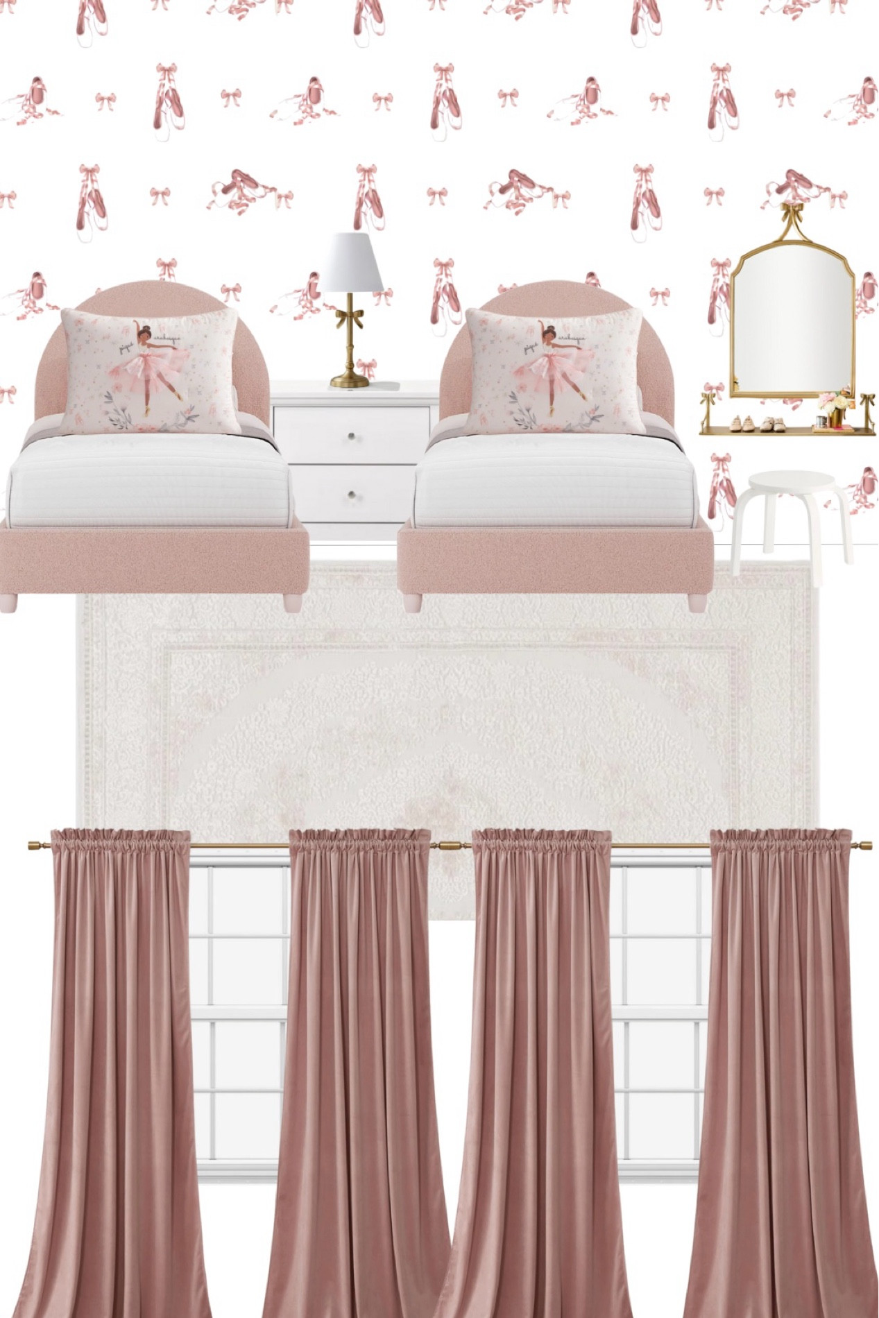 Ballerina theme room 🩰 @potterybarn & @etsy
