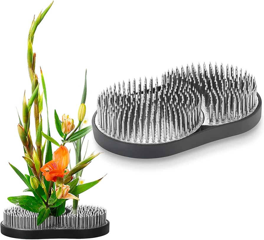 JUSTDOLIFE Flower Frogs Stainless Floral Frogs Kenzan Flower Vase Round Metal Flower Arranger Too... | Amazon (US)