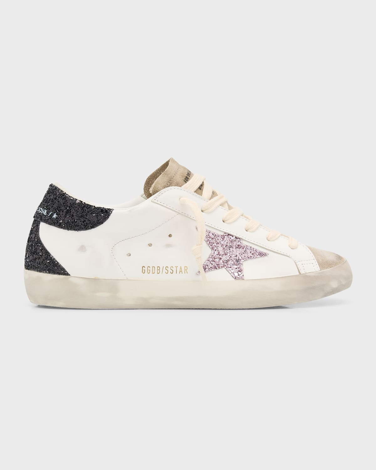 Superstar Suede Glitter Low-Top Sneakers | Neiman Marcus