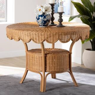 Abena Light Honey Rattan Wicker 4 Legs Dining Table Seats 4 | The Home Depot