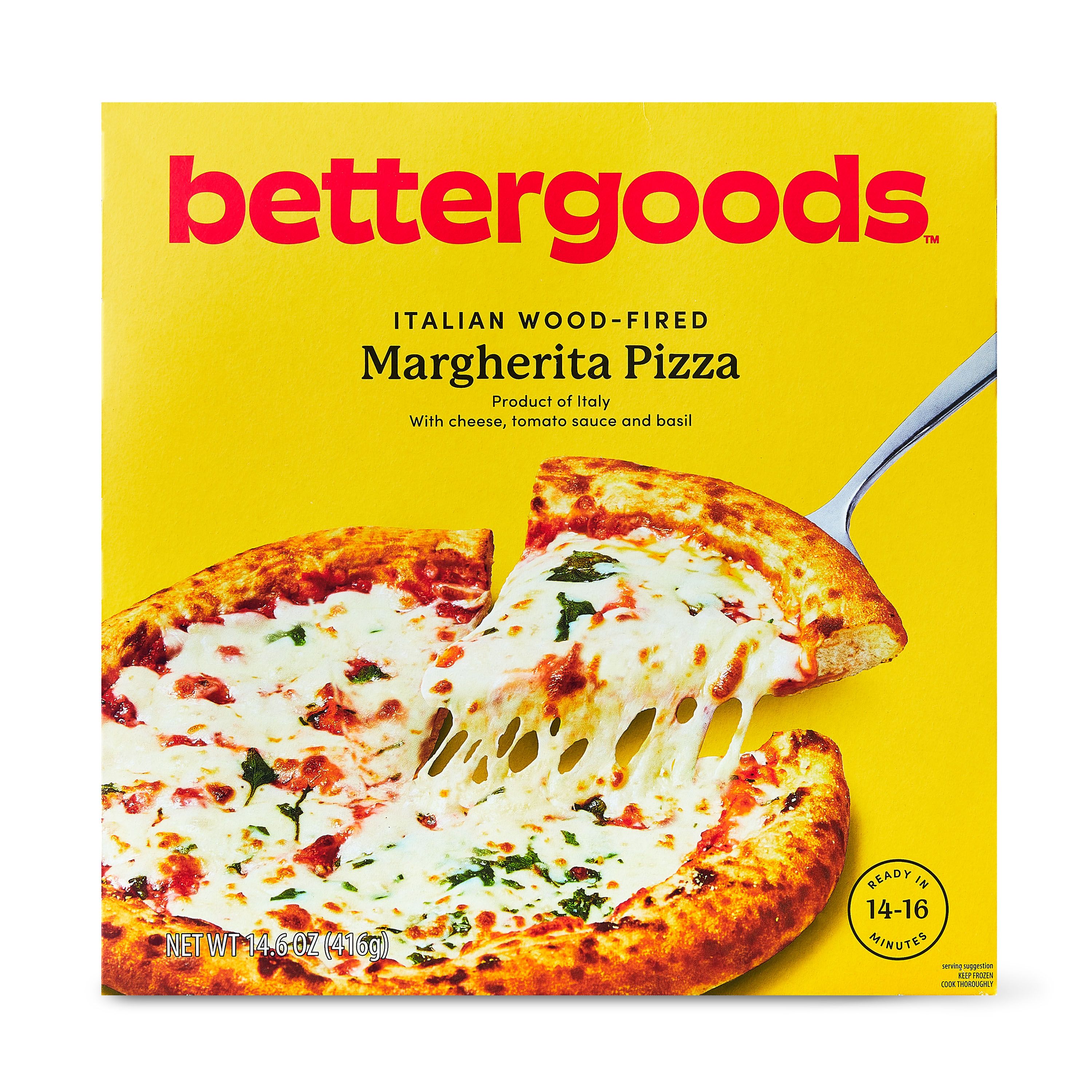 bettergoods Italian Wood-Fired Margherita Pizza, 14.6 oz (Frozen) | Walmart (US)