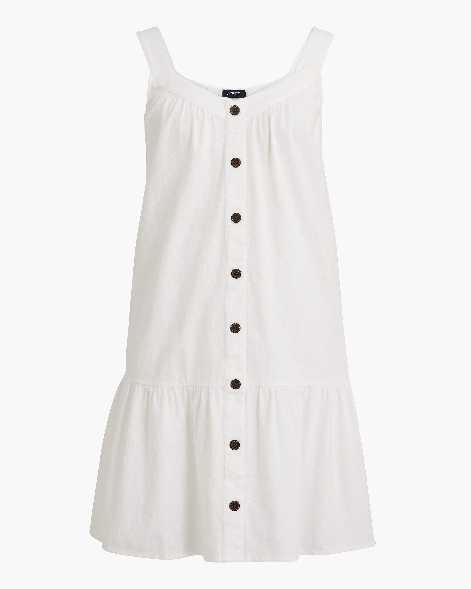 Linen-blend button-front mini dress | J.Crew Factory