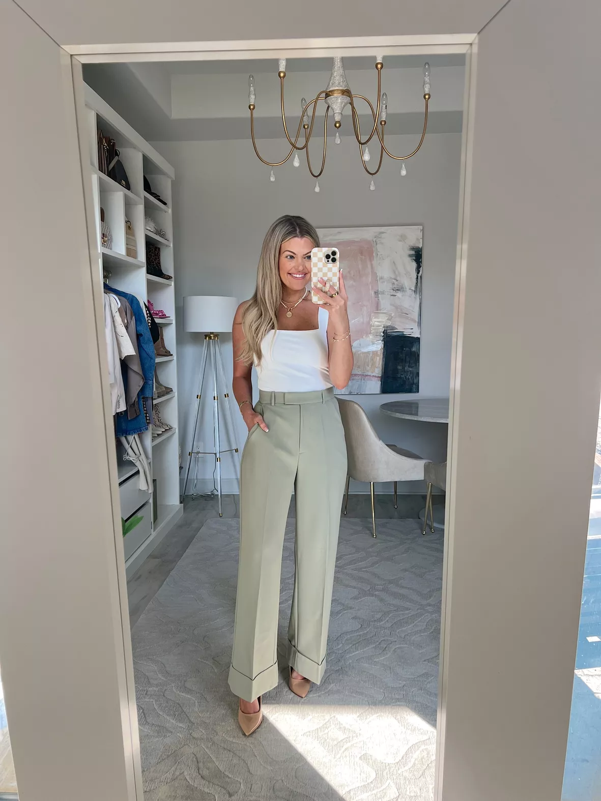 Cuffed Hem Tailored Wide Leg Pant curated on LTK