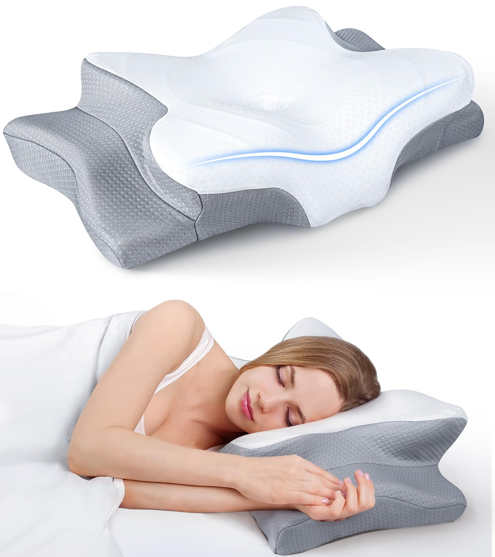 Ultra Pain Relief Cooling Pillow for Neck Support, Adjustable Cervical Pillow Cozy Sleeping, Odor... | Amazon (US)