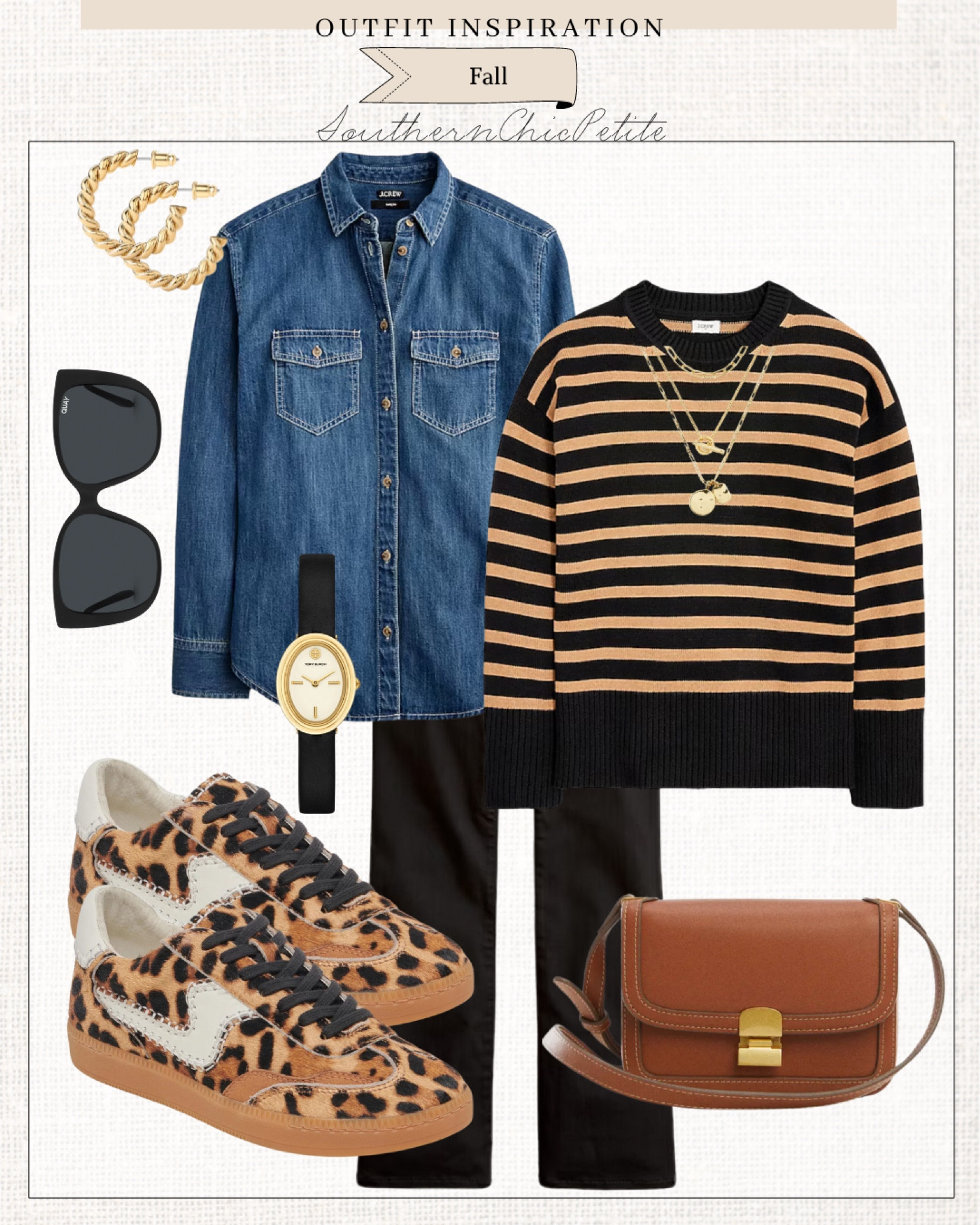 🍂Fall Outfit Idea with mixed patterns 

Sweater • Denim Shirt • Leopard Sneakers • Affordable Outfit • Fall Outfit • Black Jeans • Amazon Purse 

#LTKFindsUnder100 #LTKFindsUnder50 #LTKShoeCrush