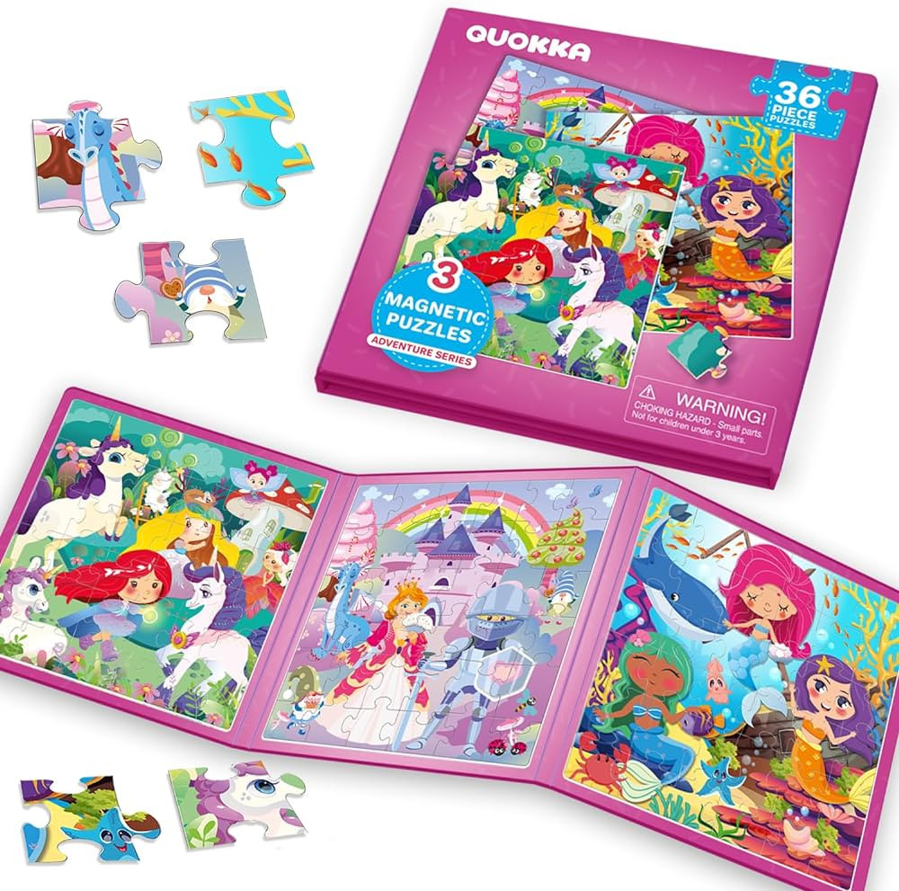Magnetic Puzzles for Toddlers 3-5 - 36 Pieces Travel Puzzles Games for Kids Ages 2-4 by QUOKKA - ... | Amazon (US)