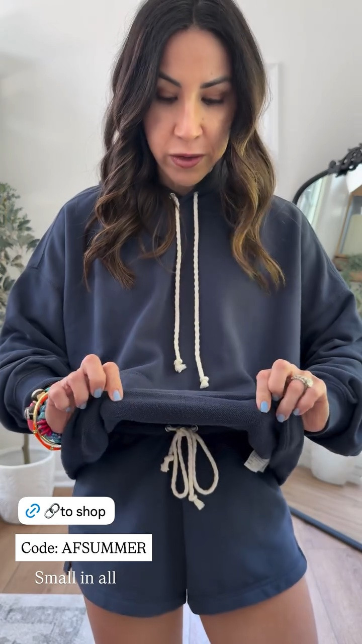 Abercrombie code AFSUMMER. Small hoodie. Small shorts.

#LTKOver40 #LTKSaleAlert