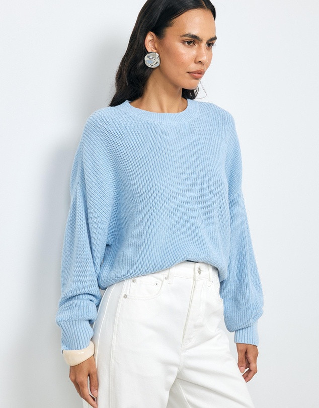 Cotton Cashmere Blend Relaxed Jumper | THE ICONIC (AU & NZ)