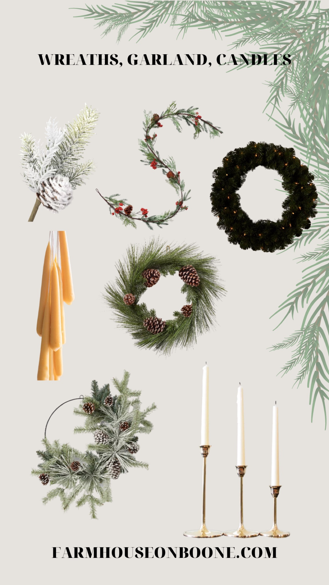 Christmas wreaths, Christmas decor, Christmas garlands, wreath, wreaths, garland, beeswax candles, beeswax, taper candles, antique candlesticks 

#LTKGiftGuide #LTKSeasonal #LTKHoliday