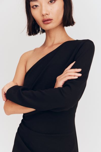 Vestido ajustado de un hombro - Rojo - MUJER | H&M ES | H&M (FR, IT, ES, PT, BE)