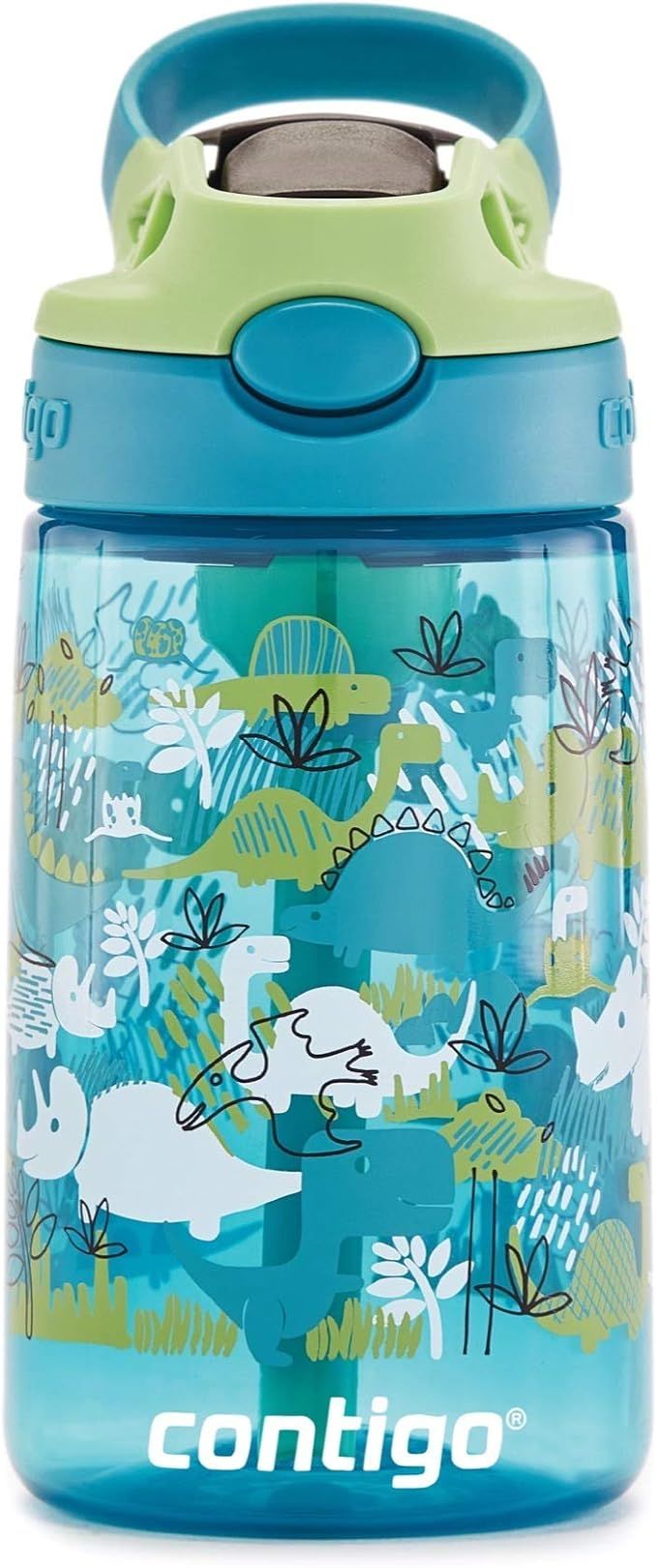 Contigo Kids Water Bottle with Redesigned AUTOSPOUT Straw, 14 oz., Dino | Amazon (US)