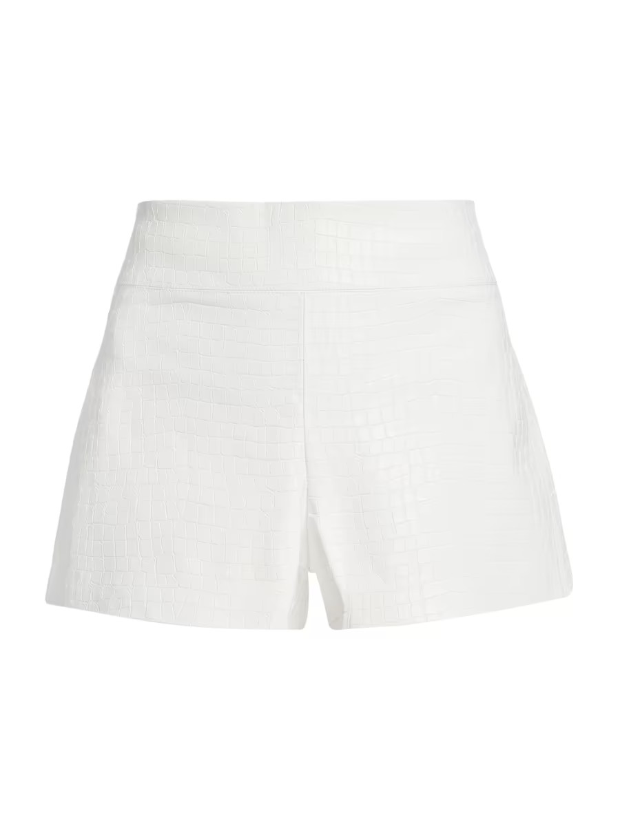 Donald Croc-Effect Faux Leather Shorts | Saks Fifth Avenue