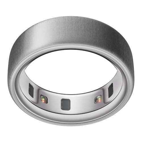 Oura Ring 4 - Brushed Silver - Size 13 - Smart Ring - Unique Sizing, Not Standard US Ring Sizes - Size First - Sleep Tracking Wearable - Heart Rate - Fitness Tracker - Up to 8 Days of Battery Life | Amazon (US)