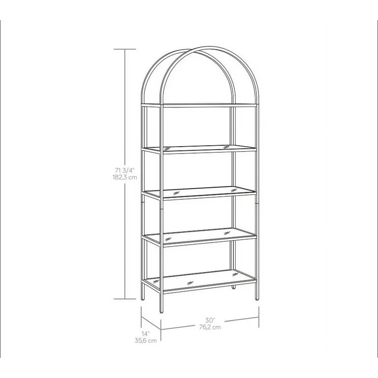 Better Homes & Gardens Nola Arch Bookshelf, Black Finish | Walmart (US)