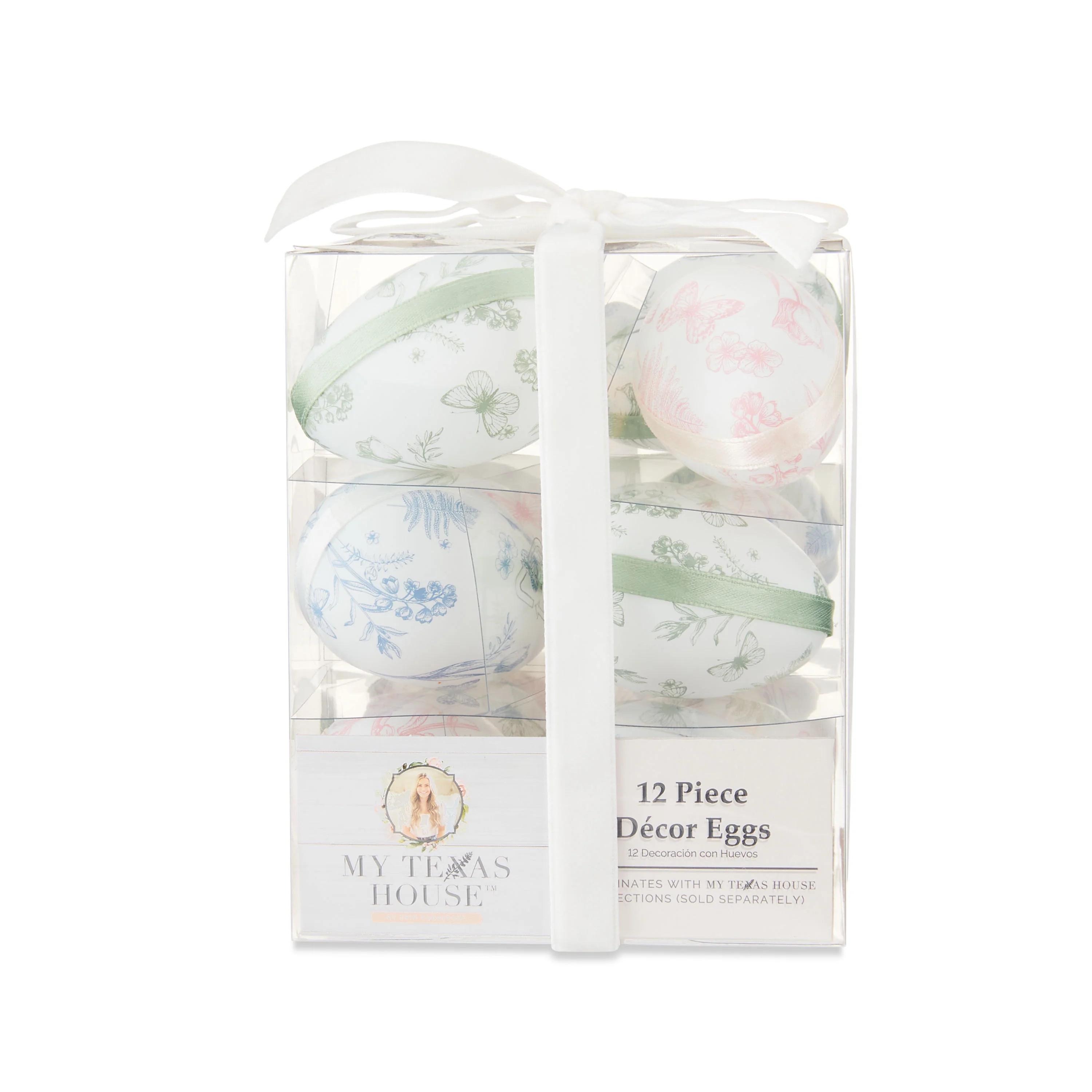 Floral Decorative Eggs, 12 Count, by My Texas House - Walmart.com | Walmart (US)