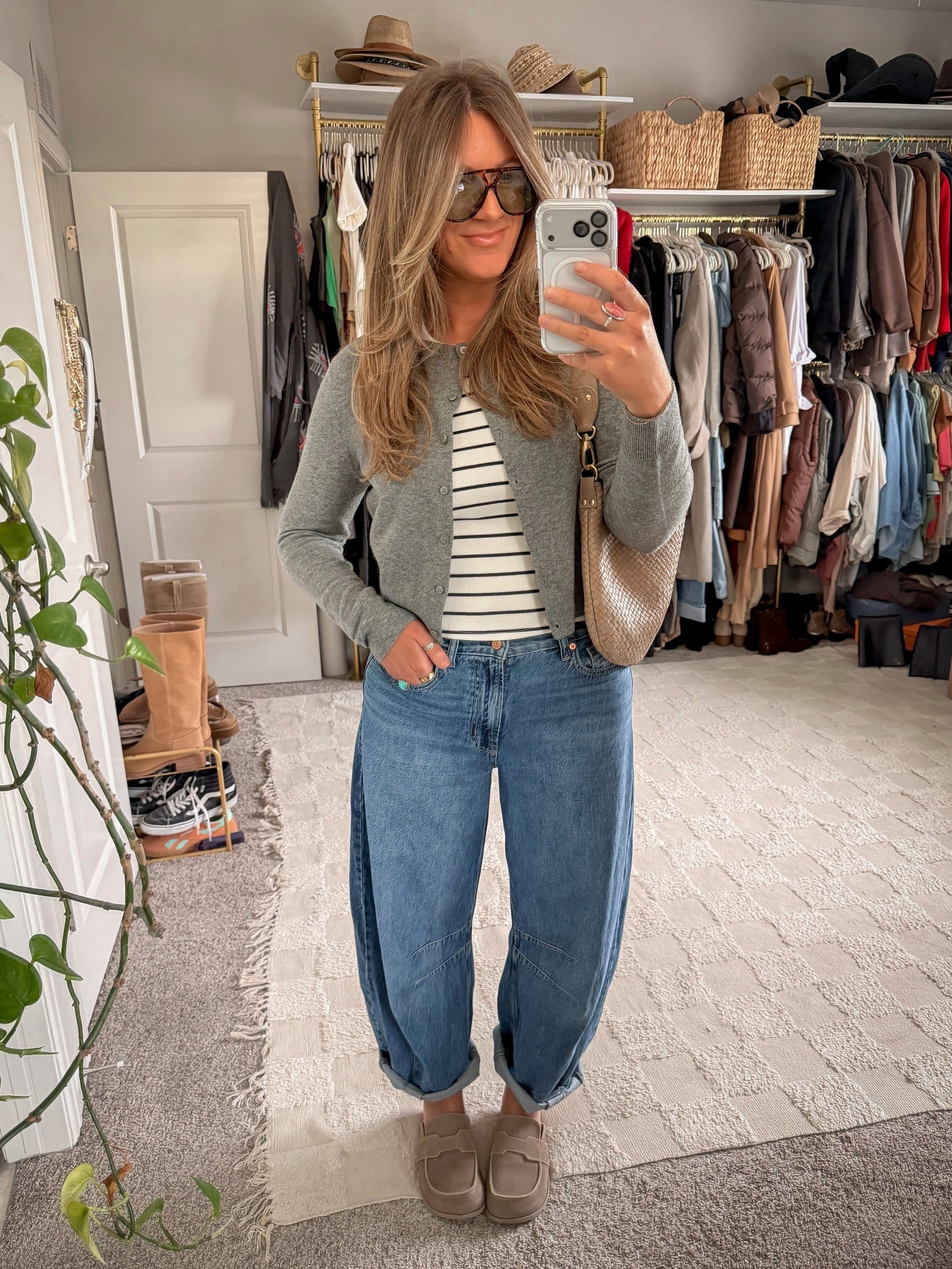 Large sweater, large tank, 30 tall jeans, 11 shoes 

#LTKTall #LTKOver40