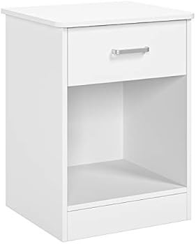 HHS Nightstand 2 Tier, Bedroom End Table Sofa Side Table with Drawer and Storage Cabinet, Living Roo | Amazon (US)