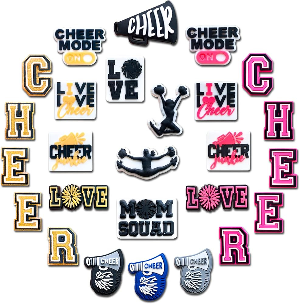 pocpockets 26 40PCS Cheer Shoe Charms for Clog, Cheerleading Charms Decoration for Girl Party Fav... | Amazon (US)