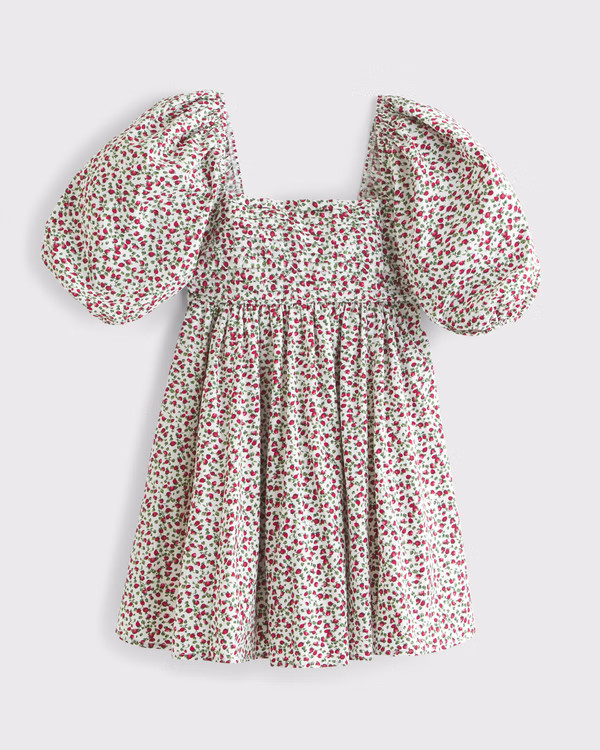 The A&F Emerson Poplin Puff Sleeve Mini Dress | Abercrombie & Fitch (US)