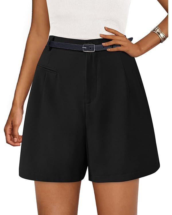 PRETTYGARDEN Shorts for Women Dressy 2026 Summer Elastic High Waisted Wide Leg Business Casual Wo... | Amazon (US)
