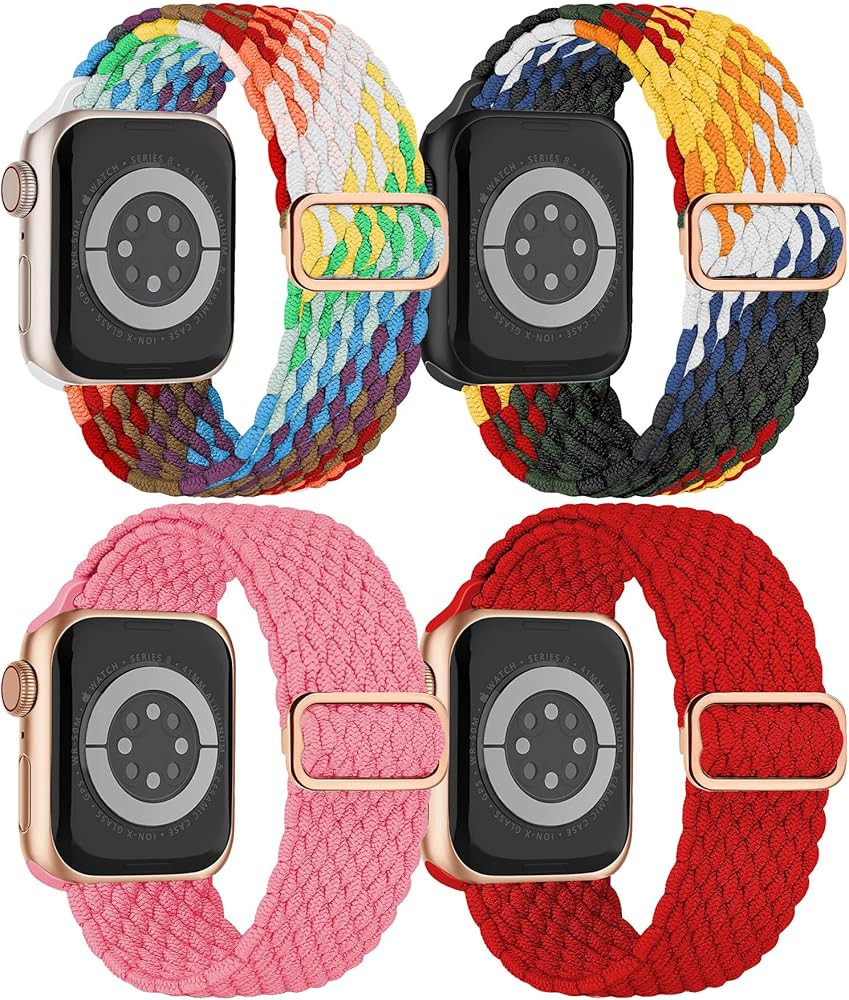 Braided Solo Loop for Apple Watch Band 40mm 44mm 45mm 41mm iWatch Bands Ultra/Ultra 2 49mm 38mm 4... | Amazon (US)