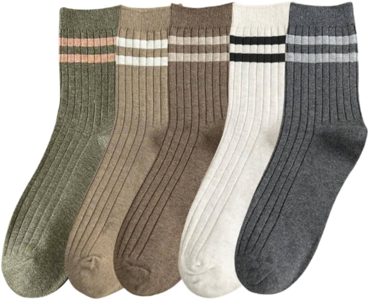 Mens Athletic Cotton Socks Five Pack Ankle Sock | Amazon (US)