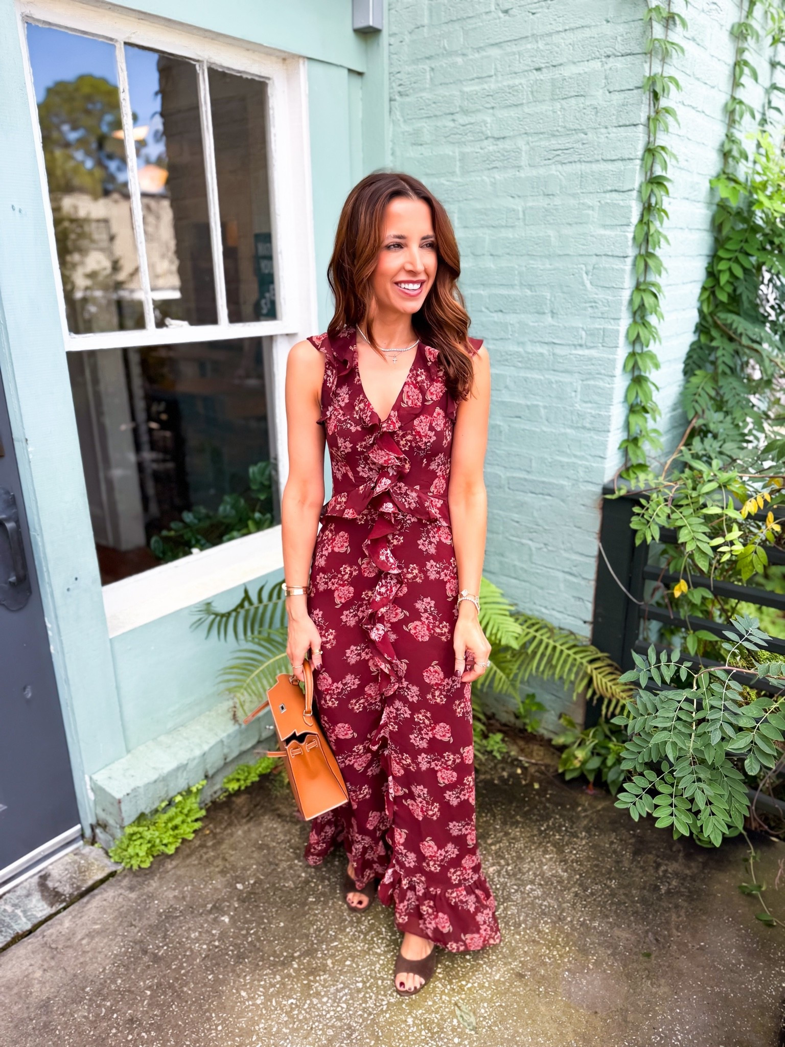 My church outfit of the day! Wearing XS. Code LISA123. Floral maxi dress. Fall wedding guest. Winter wedding guest. Cocktail dress. Party dress. Dinner dress. Dinner date. Brown mule heels - I went up half a size.

#LTKootd #LTKWedding #LTKTravel