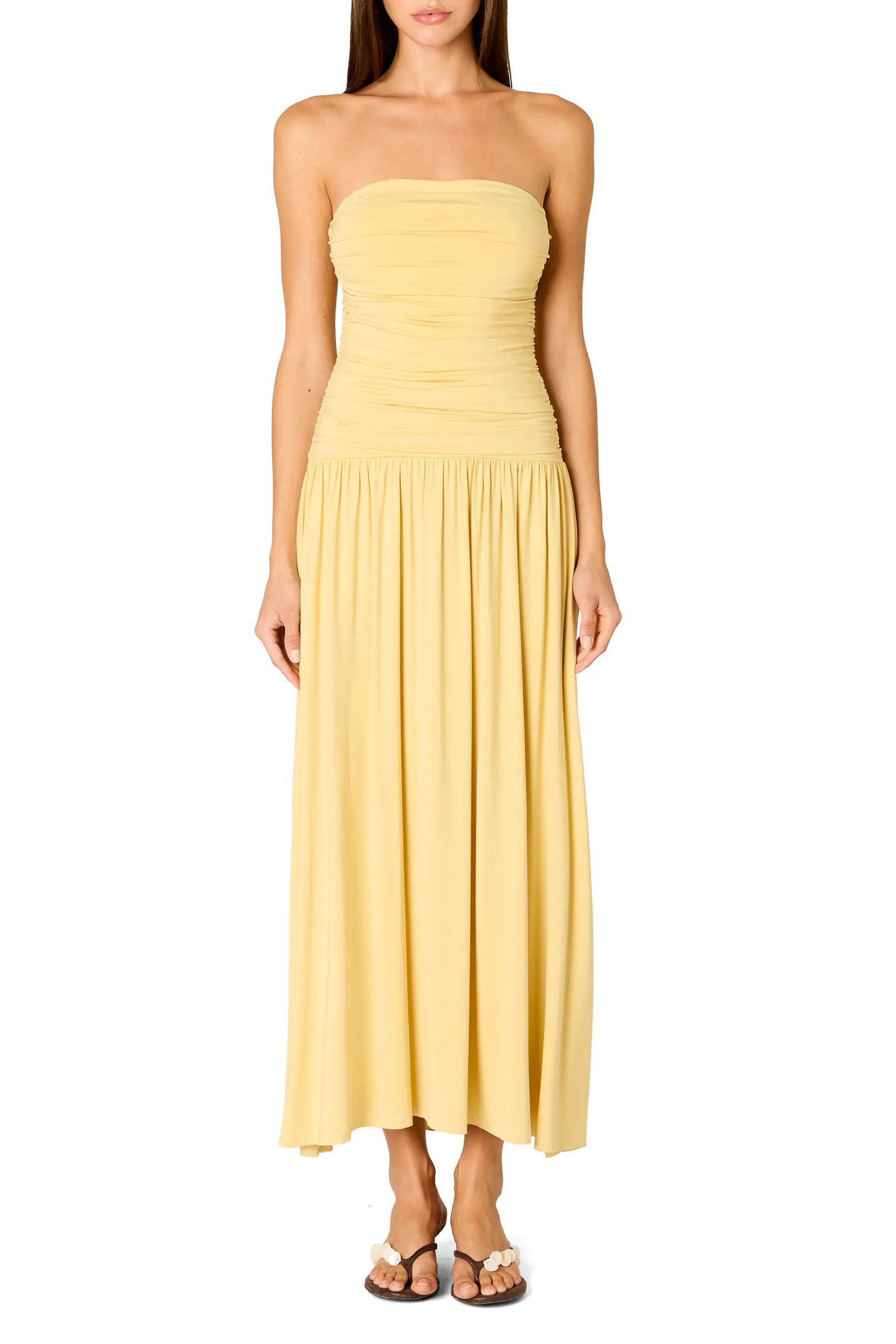 Santal Ruched Strapless Midi Dress (Women) | Nordstrom | Nordstrom