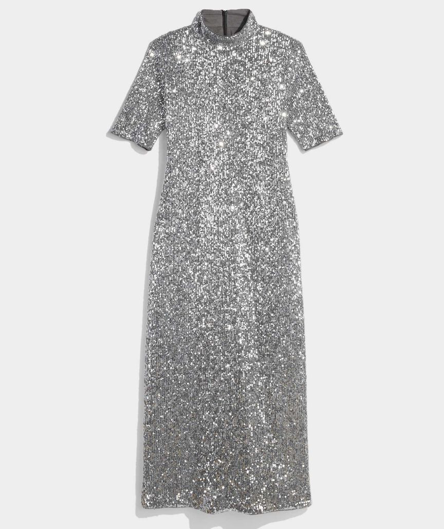 Stretch Sequin Midi Dress | vineyard vines