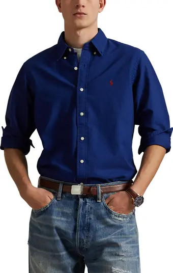 Solid Cotton Oxford Button-Down Shirt | Nordstrom