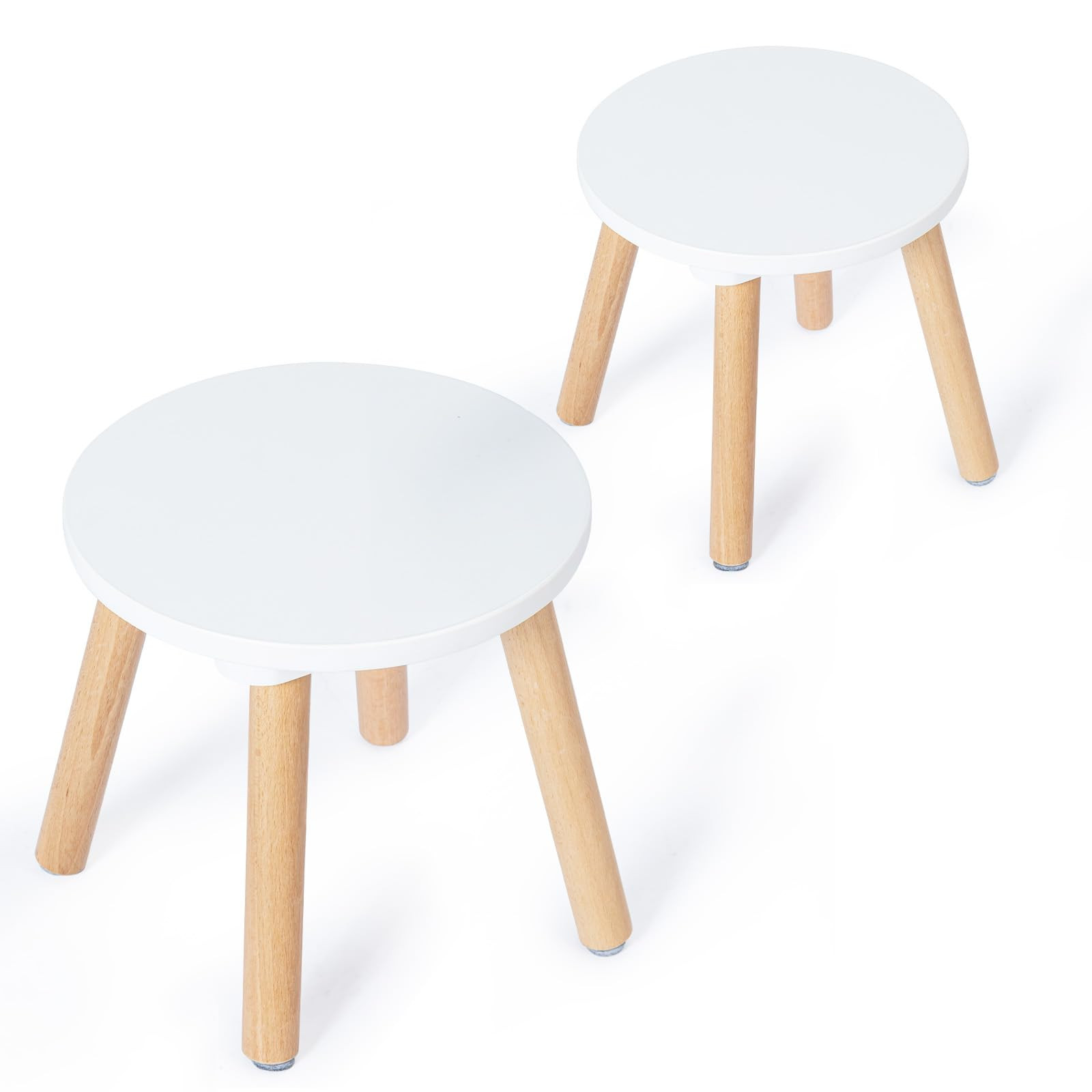 2 Pack Wooden Kids Stool - Perfect for Sensory Table, Toddler Step Multi-Purpose Sitting, Childre... | Amazon (US)