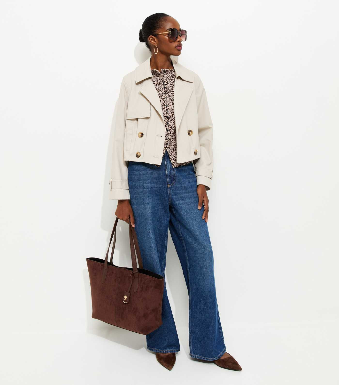 Brown Leopard Print Button Through Tank Top | New Look | New Look (UK)