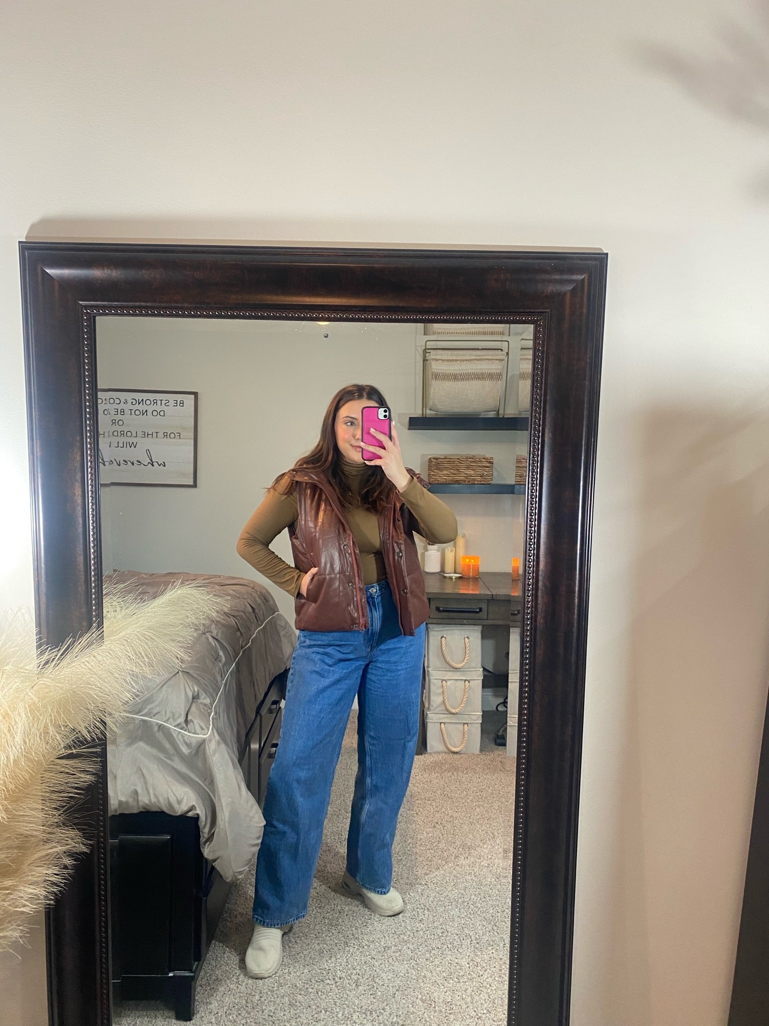 Vest: medium 
Denim: 29